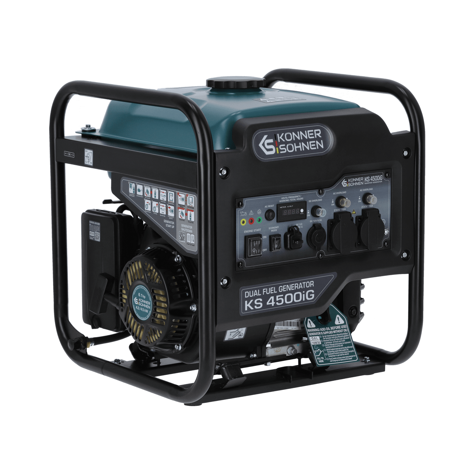 Dvoupalivový invertorový generátor KS 4500iG