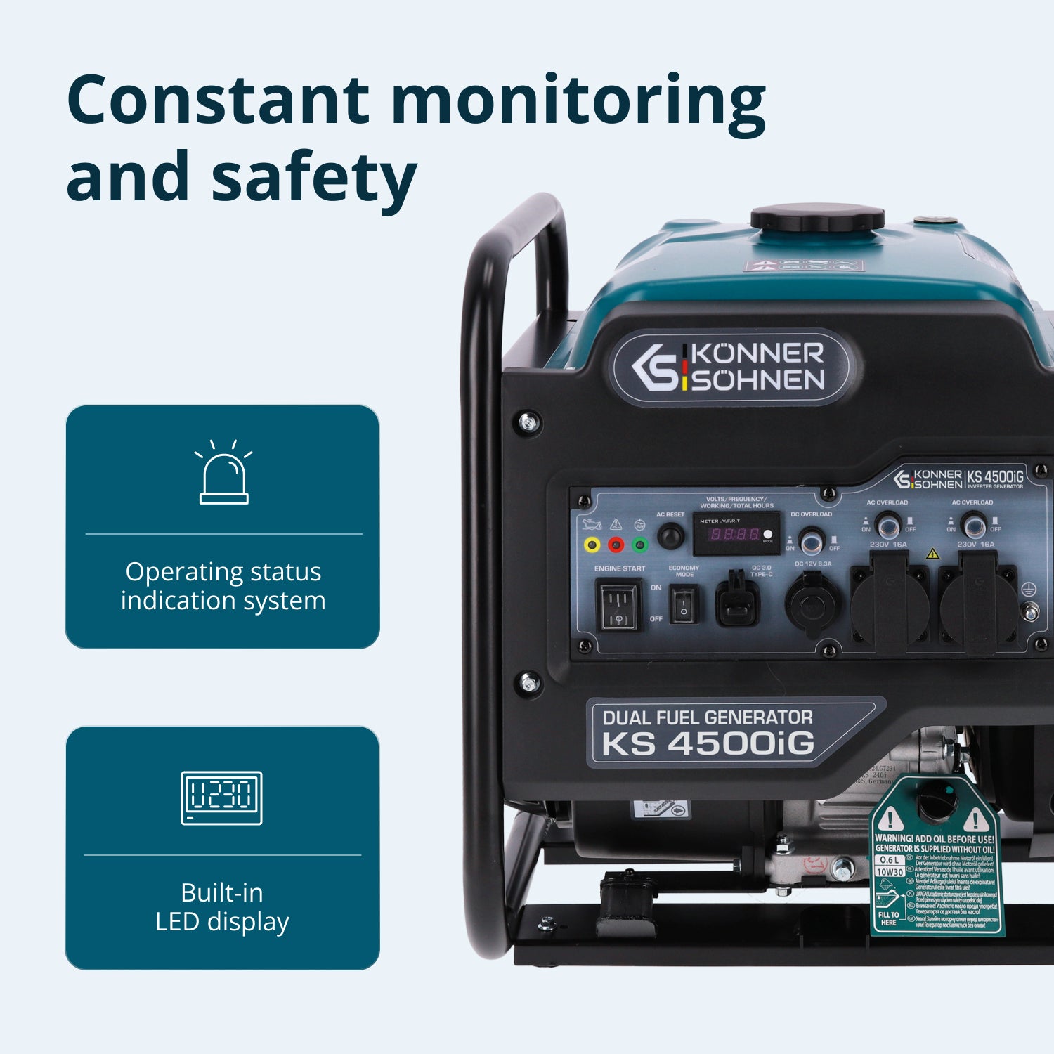 Dvoupalivový invertorový generátor KS 4500iG