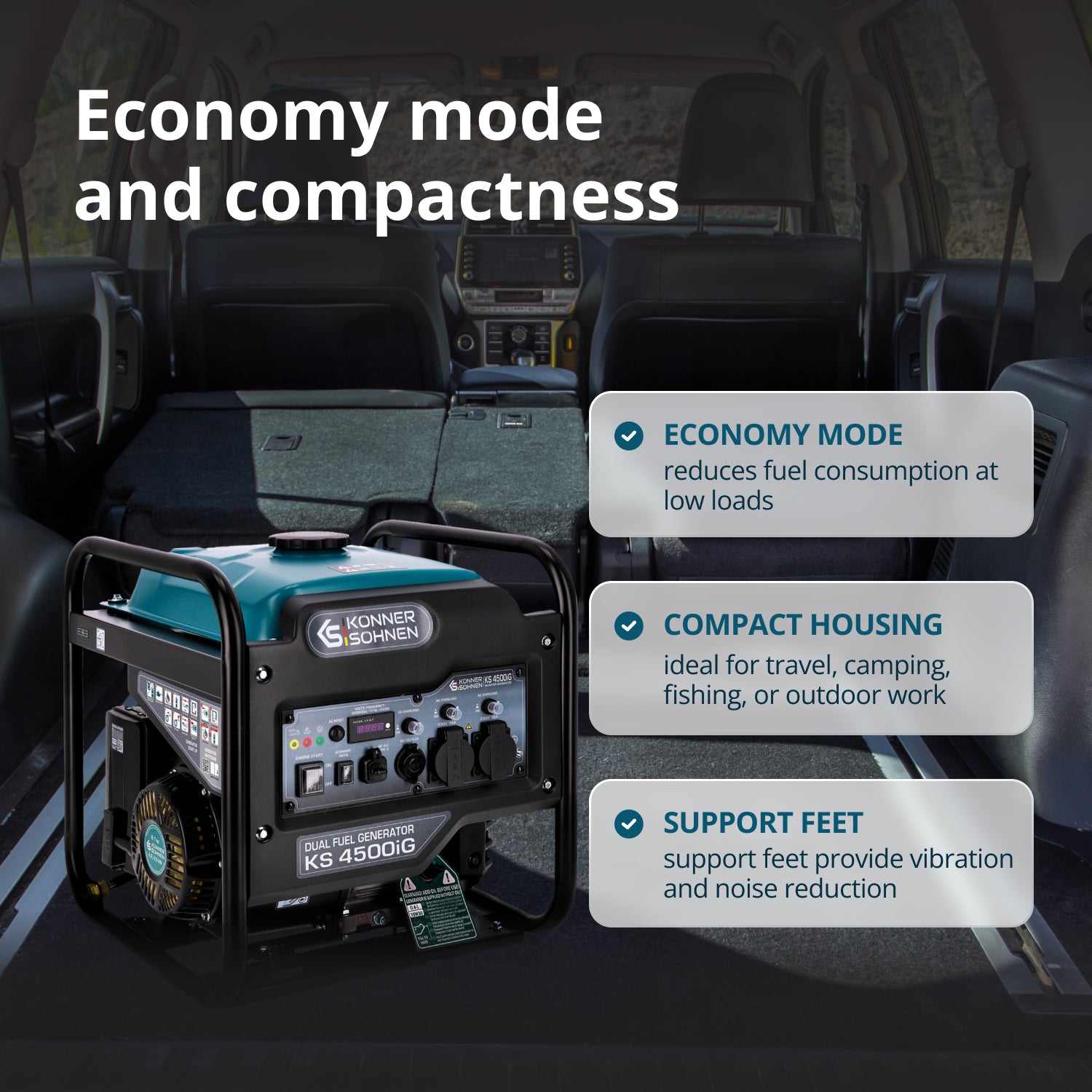 Dvoupalivový invertorový generátor KS 4500iG