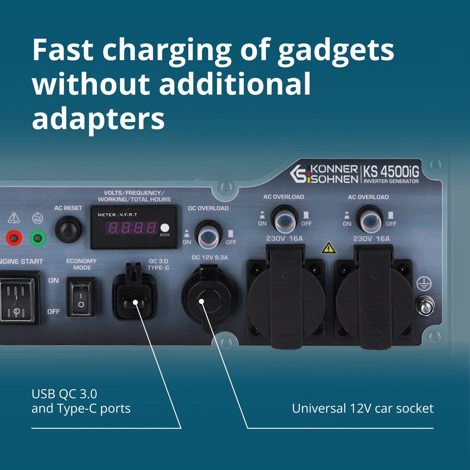 Dvoupalivový invertorový generátor KS 4500iG