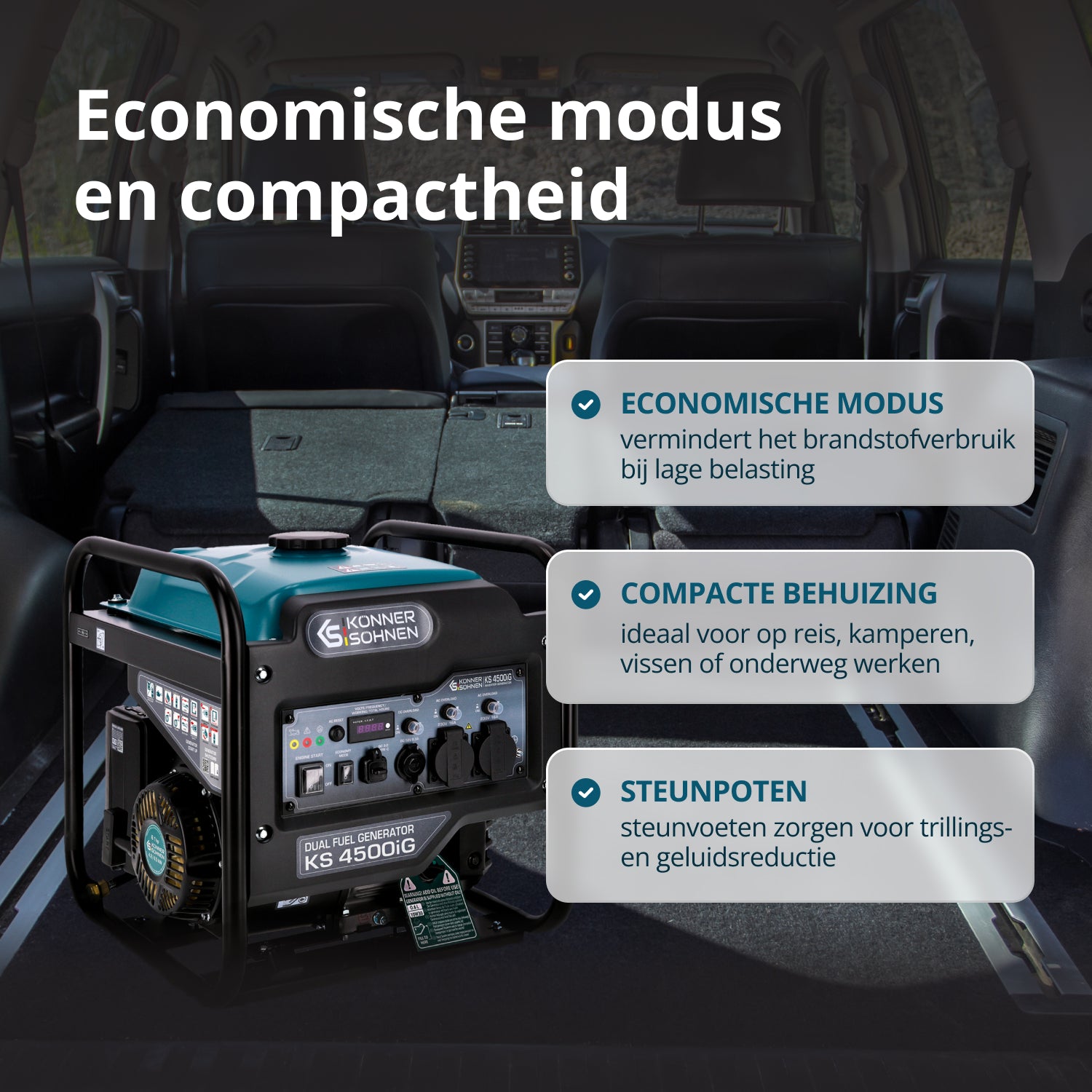 Dual Fuel Inverter Generator KS 4500iG