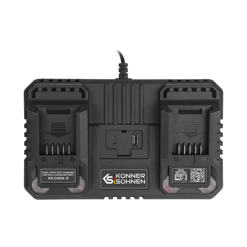 Caricabatterie doppio per batterie ricaricabili 20V KS C45A-2