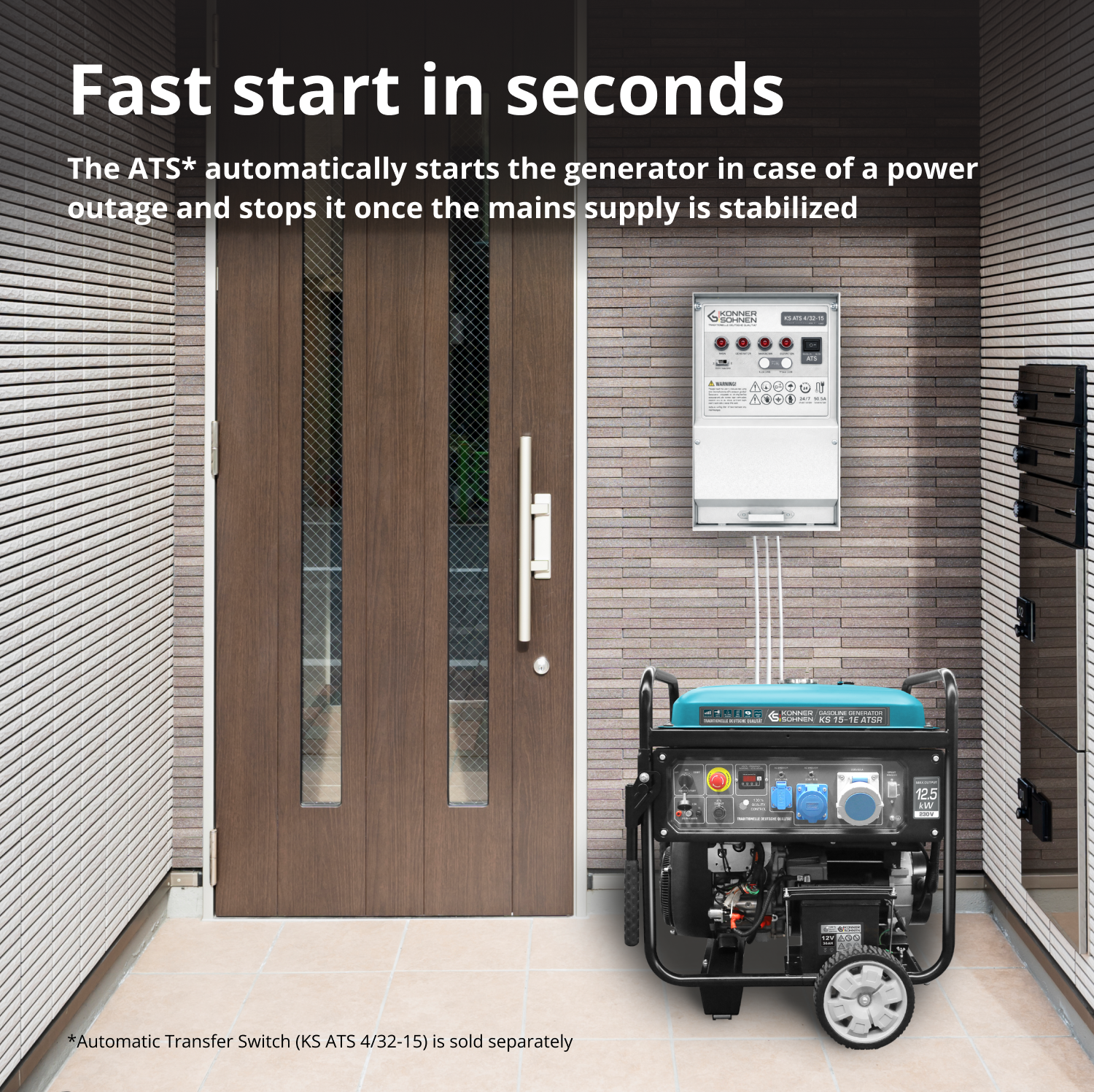 Benzínový generátor „Könner & Söhnen“ KS 15-1E ATSR