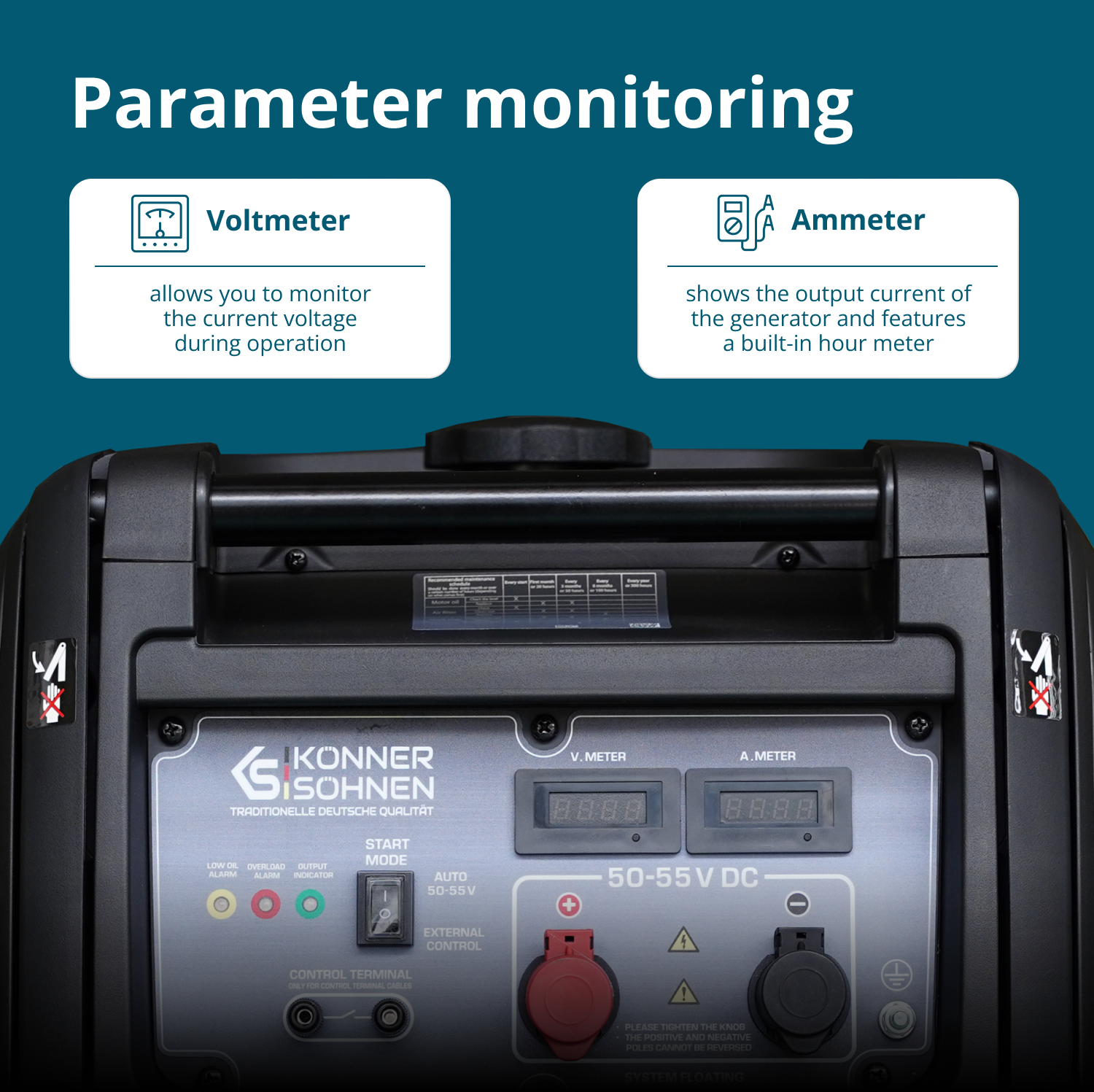 KS 48VS-DC Generátor stejnosměrného proudu, verze 50–55V