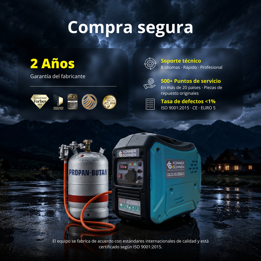 Generador inverter híbrido de gas/gasolina KS 2000iG S