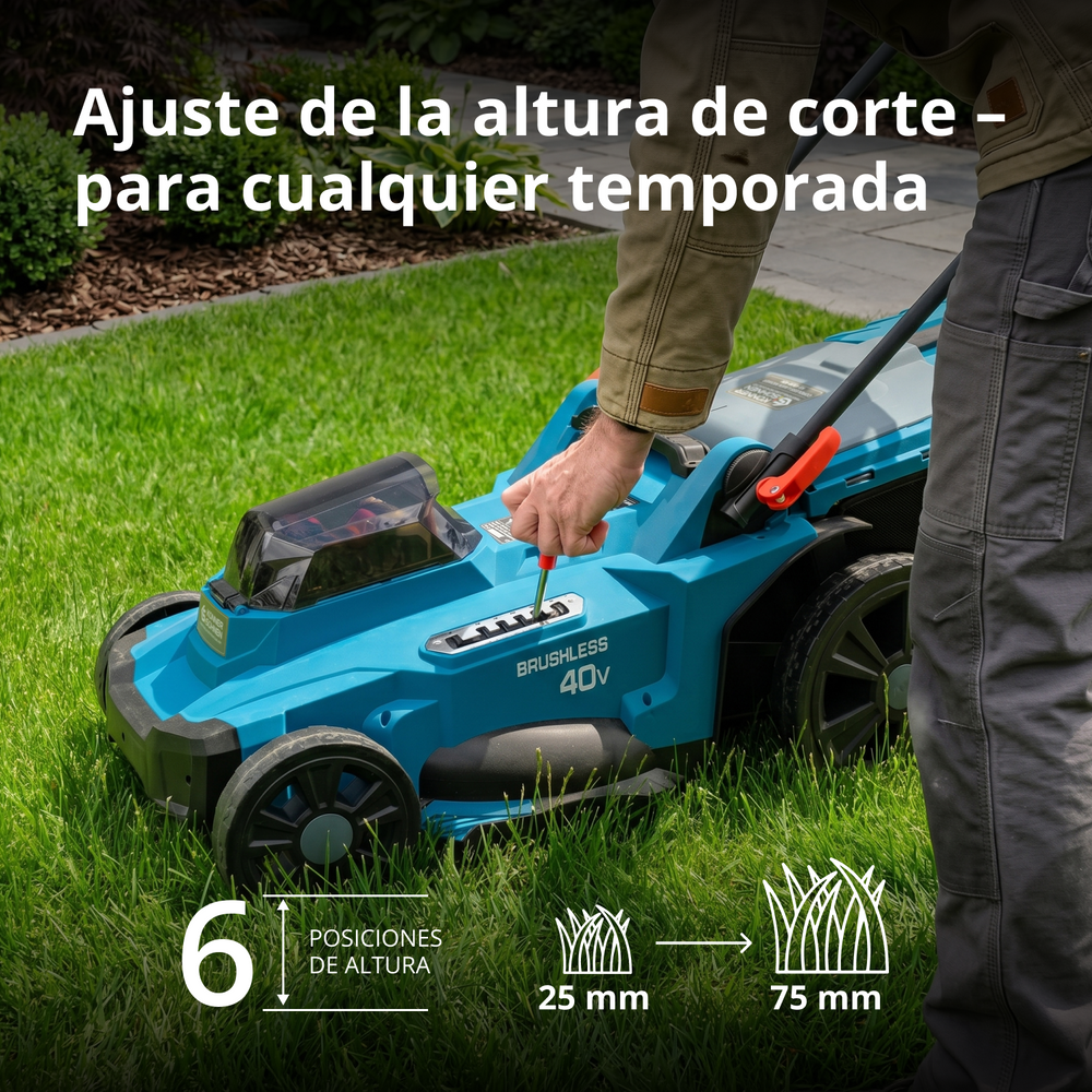 Kit promocional para el cuidado del césped KS 43LM-BCT40V-SET