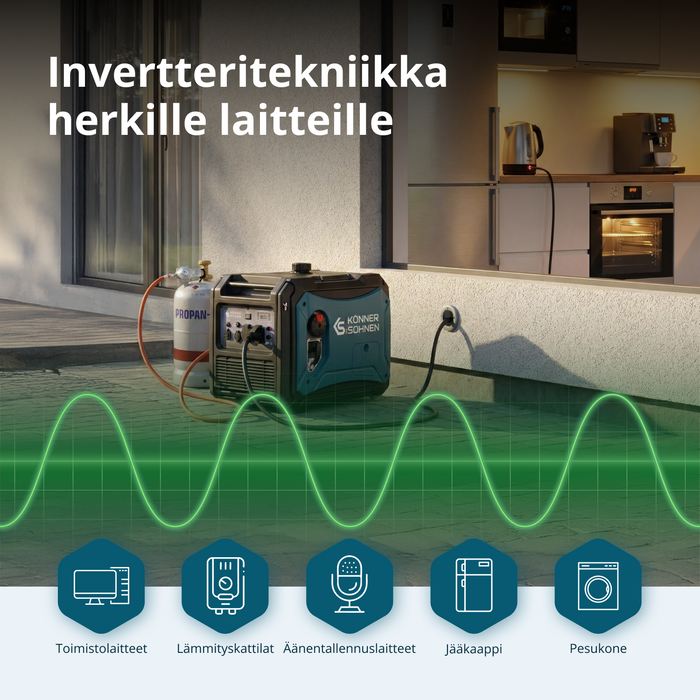 LPG/bensiini-invertterigeneraattori KS 4000iEG S