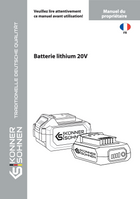 Batterie Lithium 20V 2Ah 4Ah