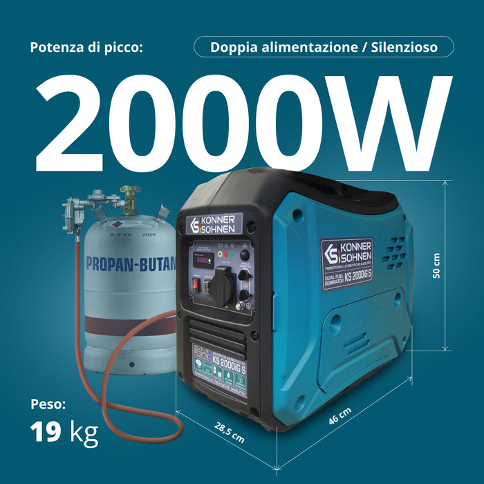 Generatore inverter GPL/benzina KS 2000iG S