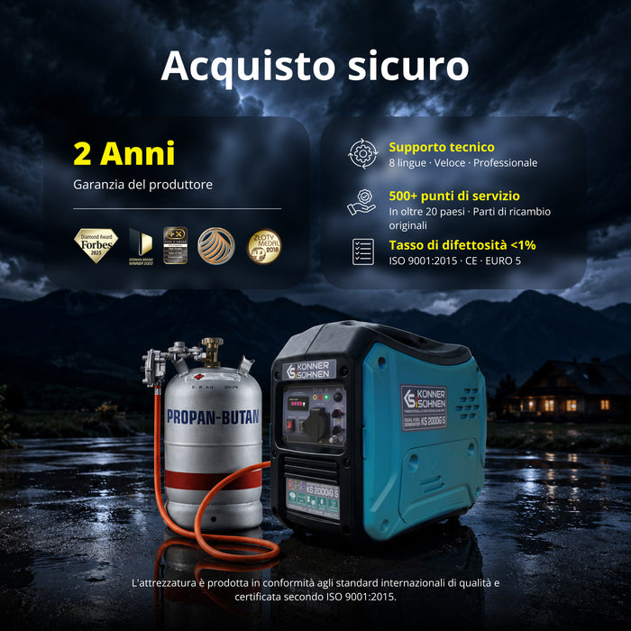 Generatore inverter GPL/benzina KS 2000iG S