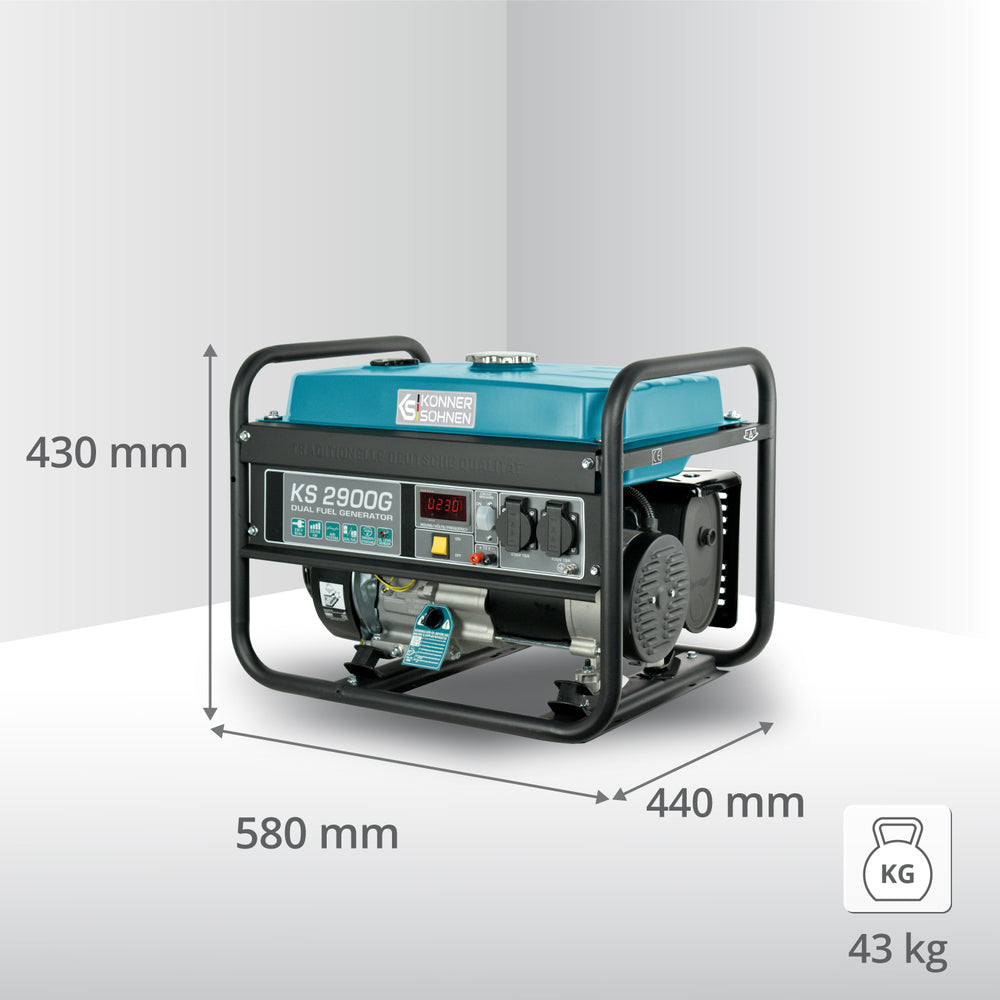LPG/Бензинов генератор „Könner & Söhnen“ KS 2900G