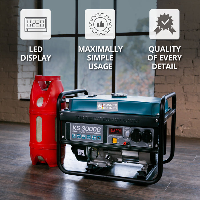 Generatore a GPL/Benzina Könner & Söhnen KS 3000G