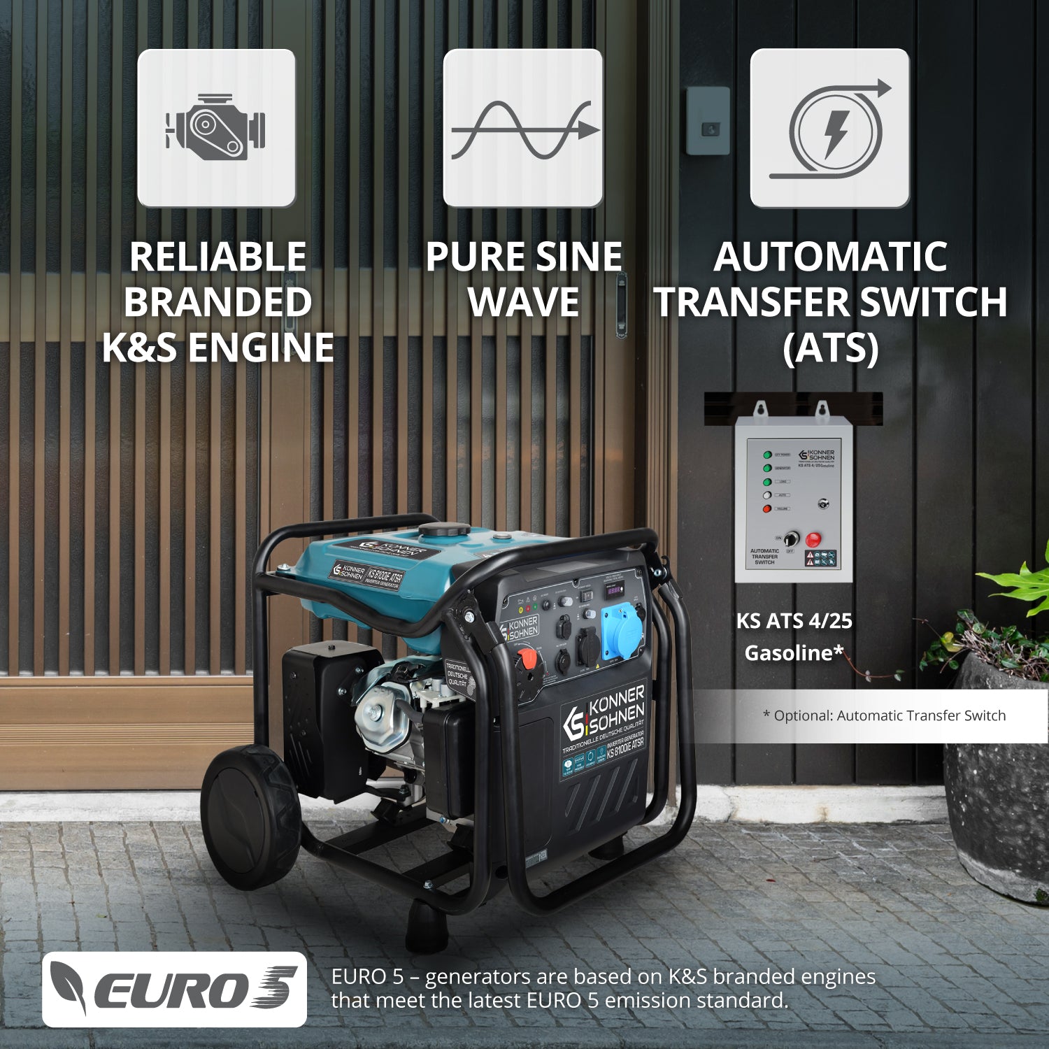 Invertterigeneraattori KS 8100iE ATSR