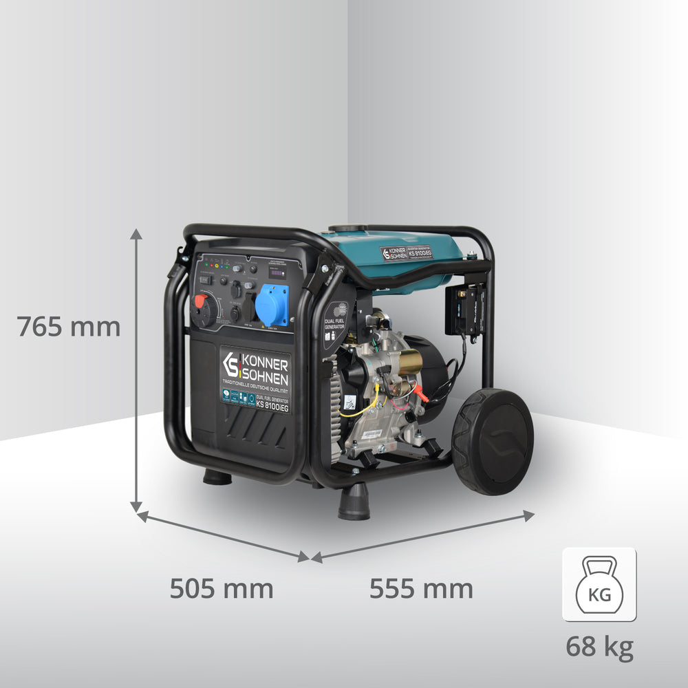 LPG/benzin inverter generator KS 8100iEG