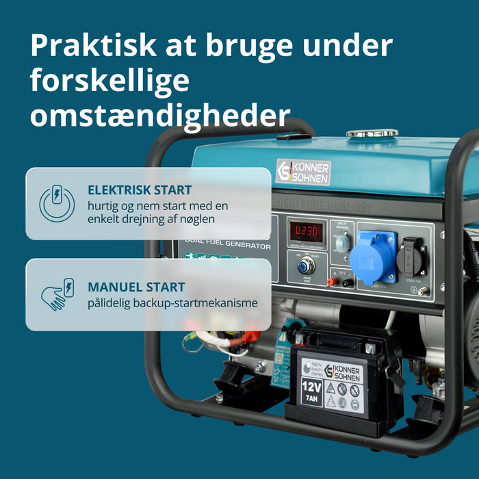 LPG/Bensiinigeneraattori 'Könner & Söhnen' KS 10000E G