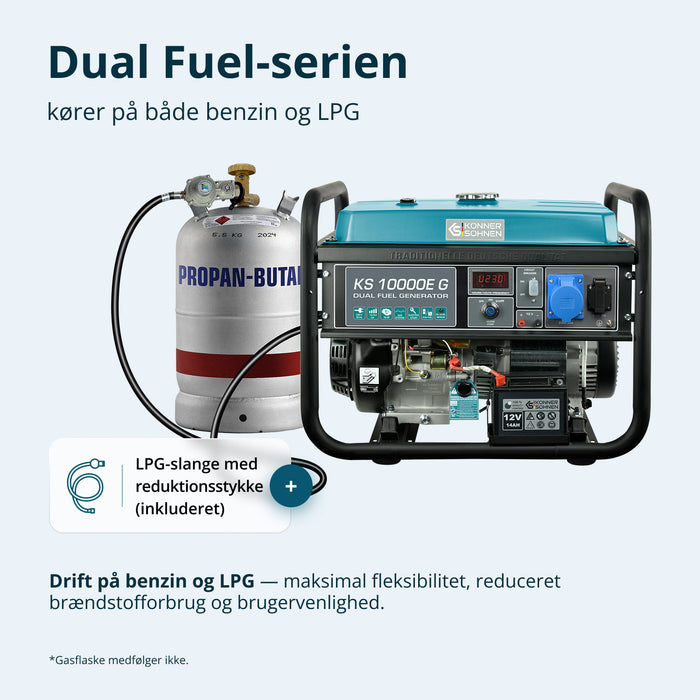 LPG/Bensiinigeneraattori 'Könner & Söhnen' KS 10000E G