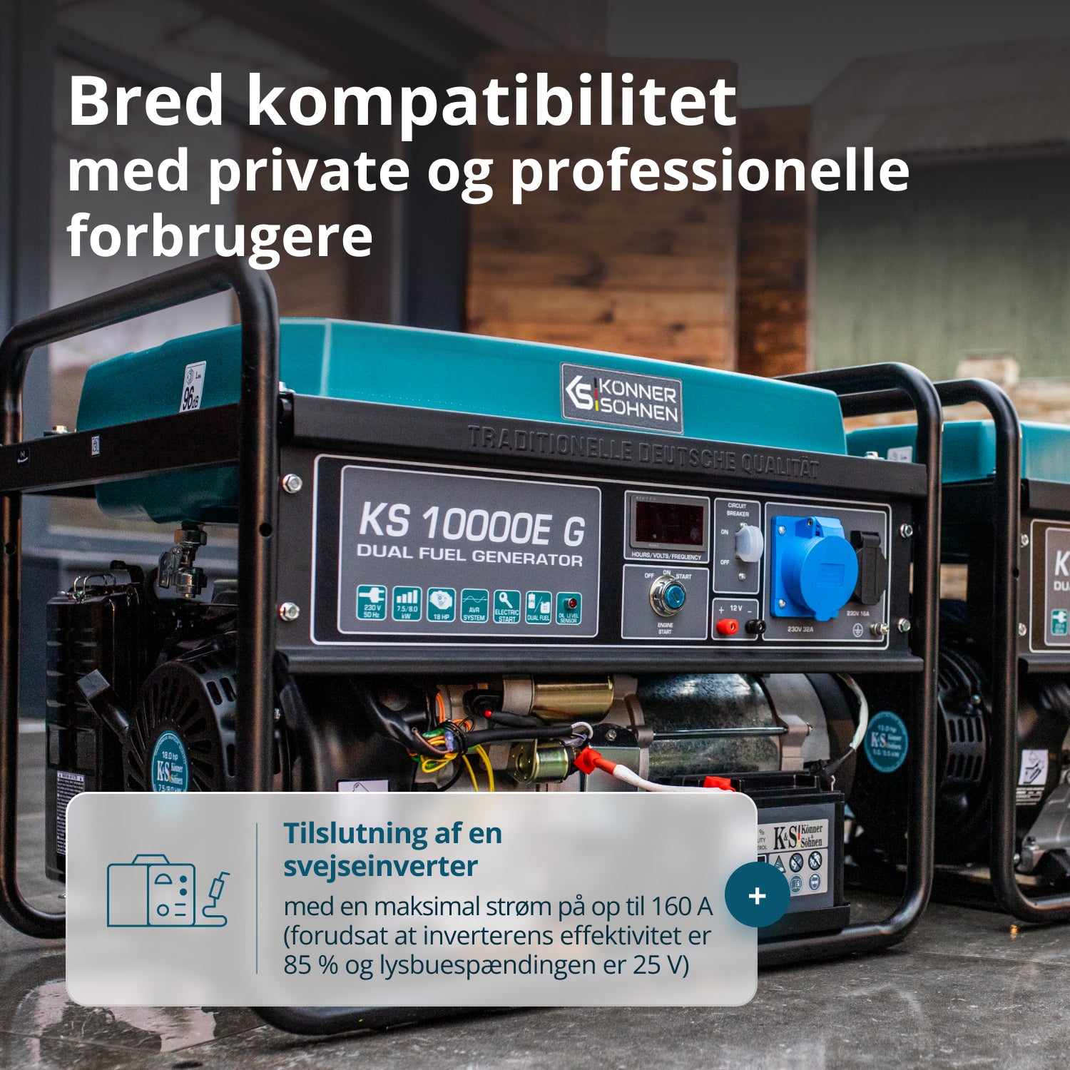 LPG/Benzin Generátor „Könner & Söhnen” KS 10000E G