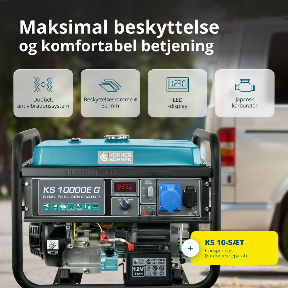 LPG/Bensiinigeneraattori 'Könner & Söhnen' KS 10000E G