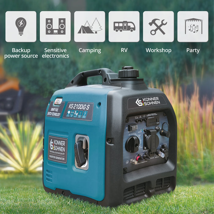 Generator cu inverter pe GPL/benzină KS 2100iG S