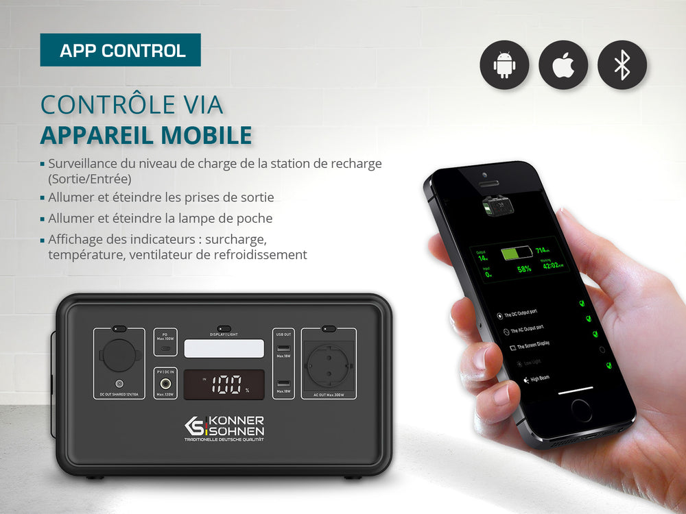 Centrale électrique portable LifePO4 KS 300PS (Reconditionné –État correct)