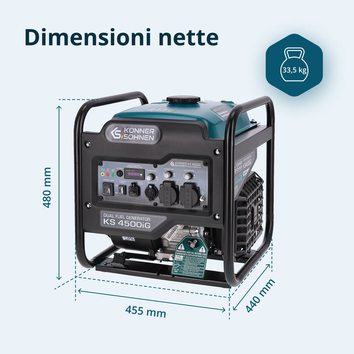 Generatore Inverter Bifuel KS 4500iG
