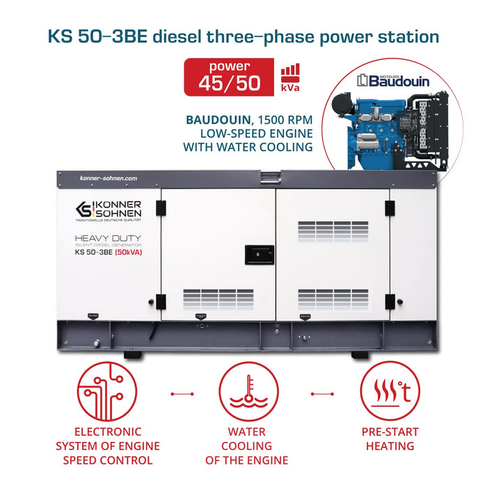 Dieselová třífázová elektrárna KS 50-3BE