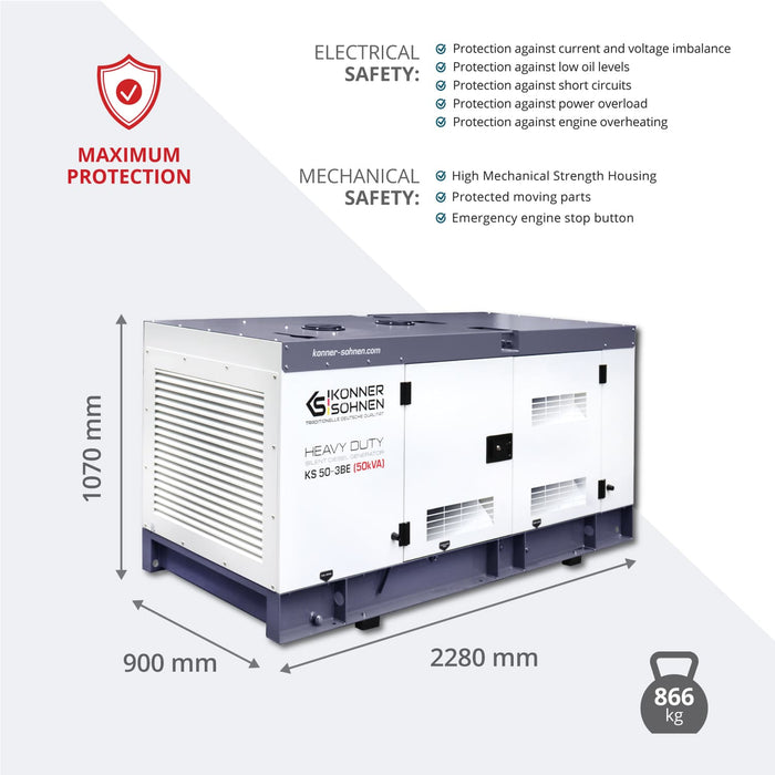 Dieselová třífázová elektrárna KS 50-3BE