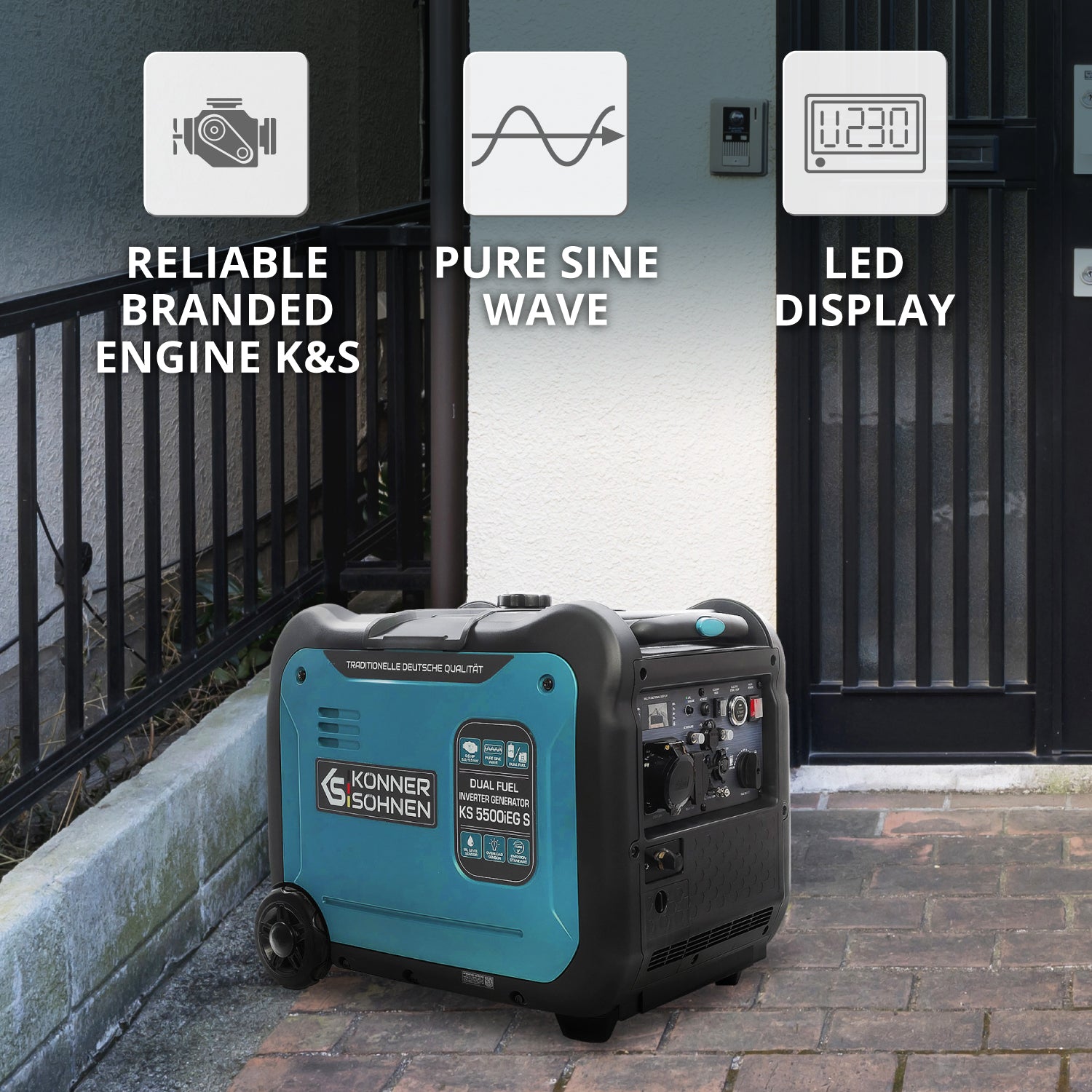 LPG/bensiini-invertterigeneraattori KS 5500iEG S