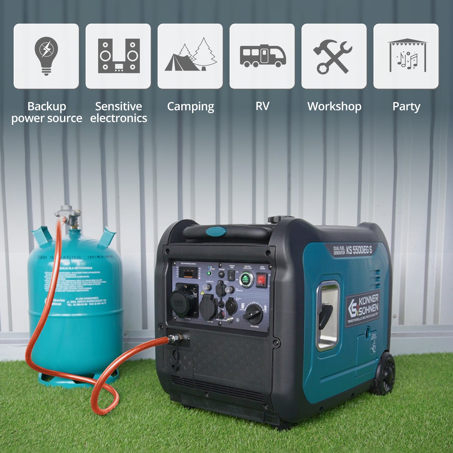 LPG/bensiini-invertterigeneraattori KS 5500iEG S