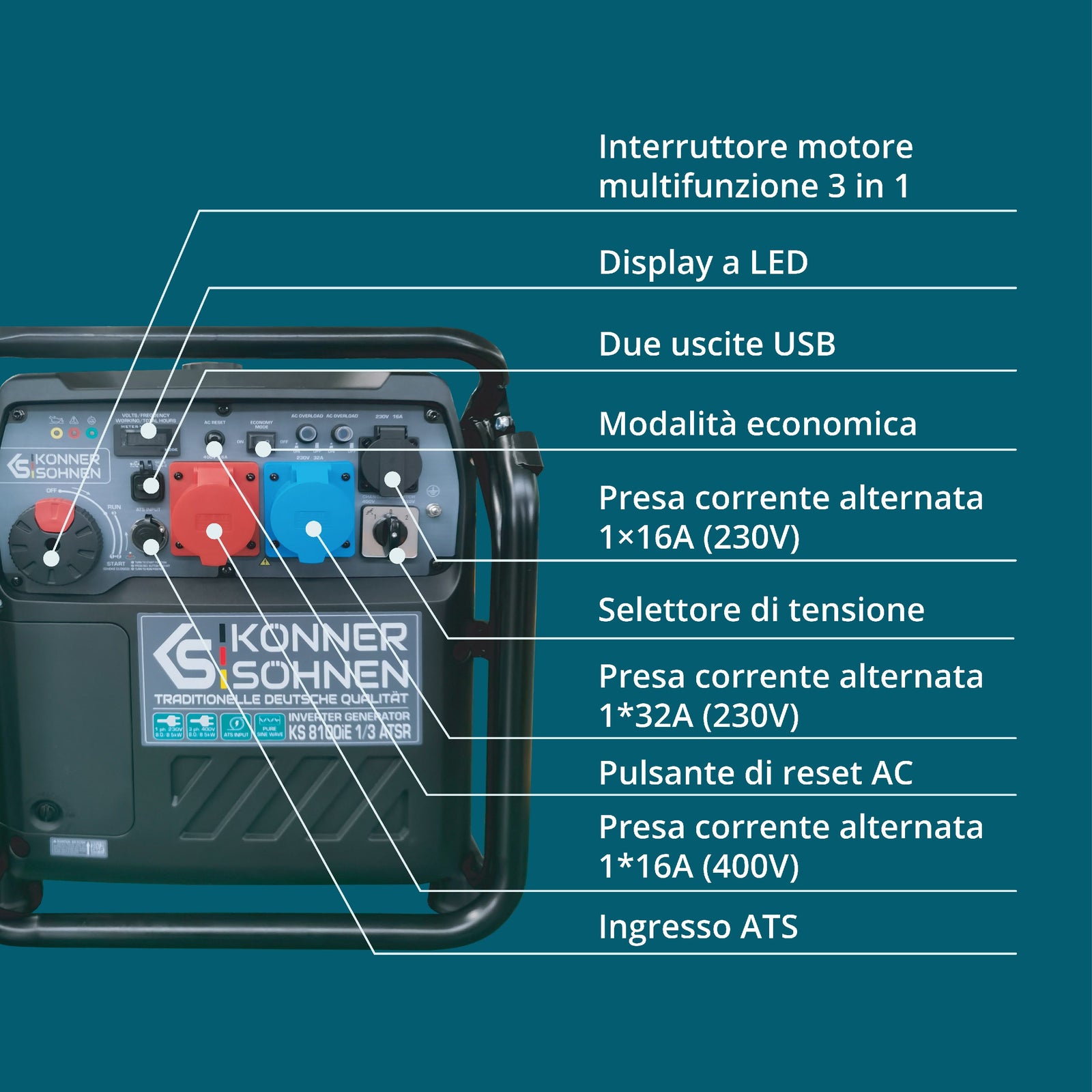 Inverter Generator KS 8100iE 1/3 ATSR