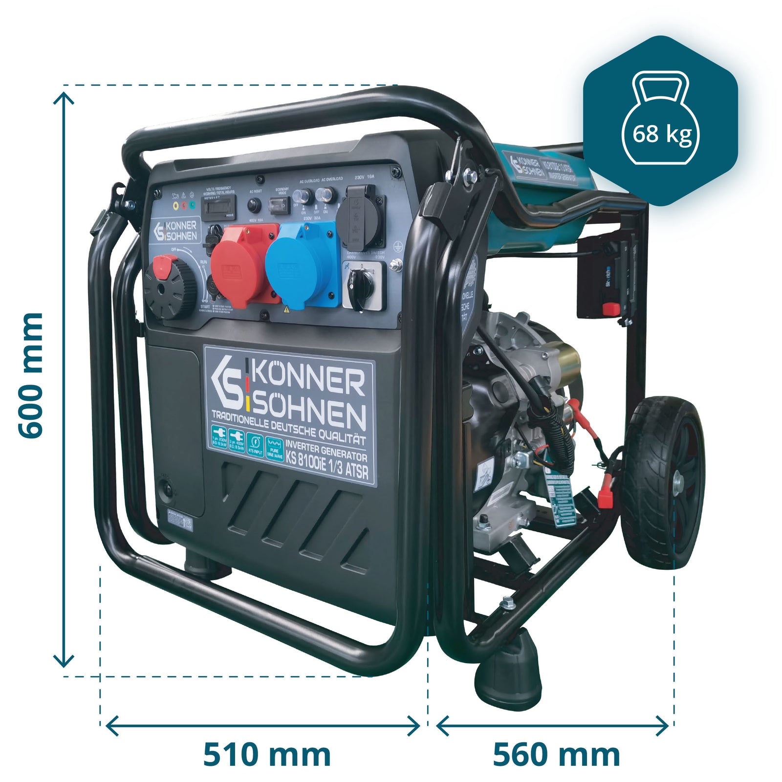 Generador inverter KS 8100iE 1/3 ATSR