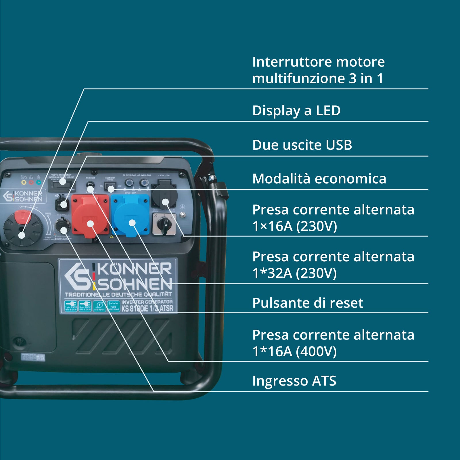 Inverter Generator KS 8100iE 1/3 ATSR