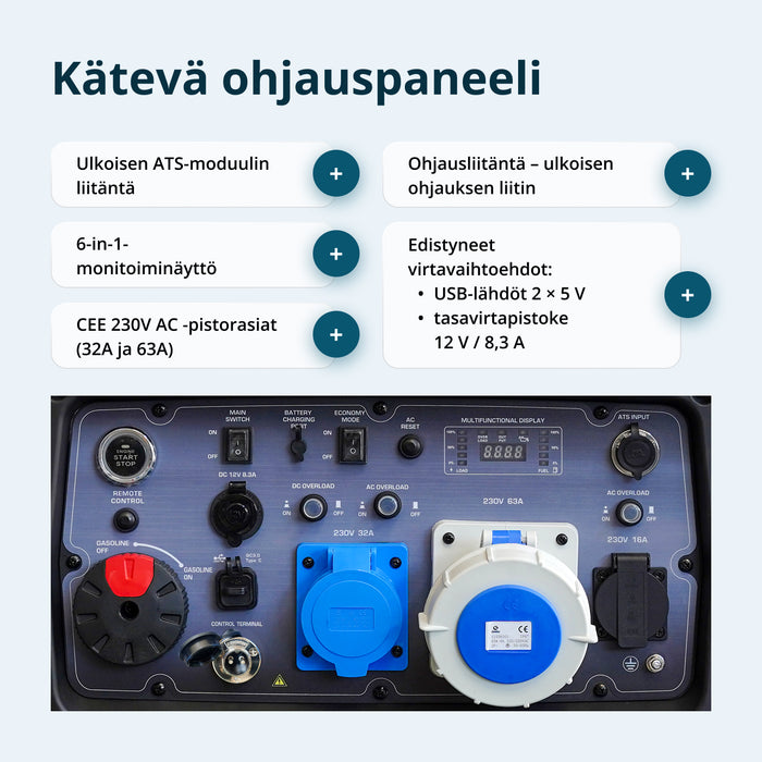 Inverterigeneraattori KS 9500iE S ATSR