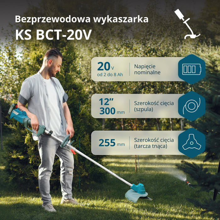 Akcyjny zestaw do pielęgnacji trawnika KS 33LM-BCT20V-SET