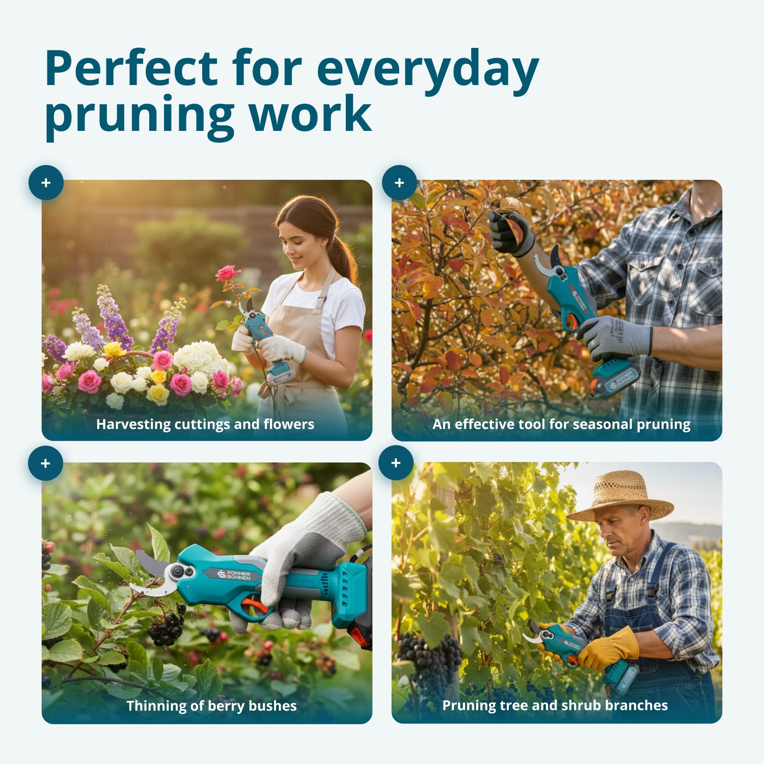 Акумулаторна ножица за подрязване KS CPS20V-32 с калъф