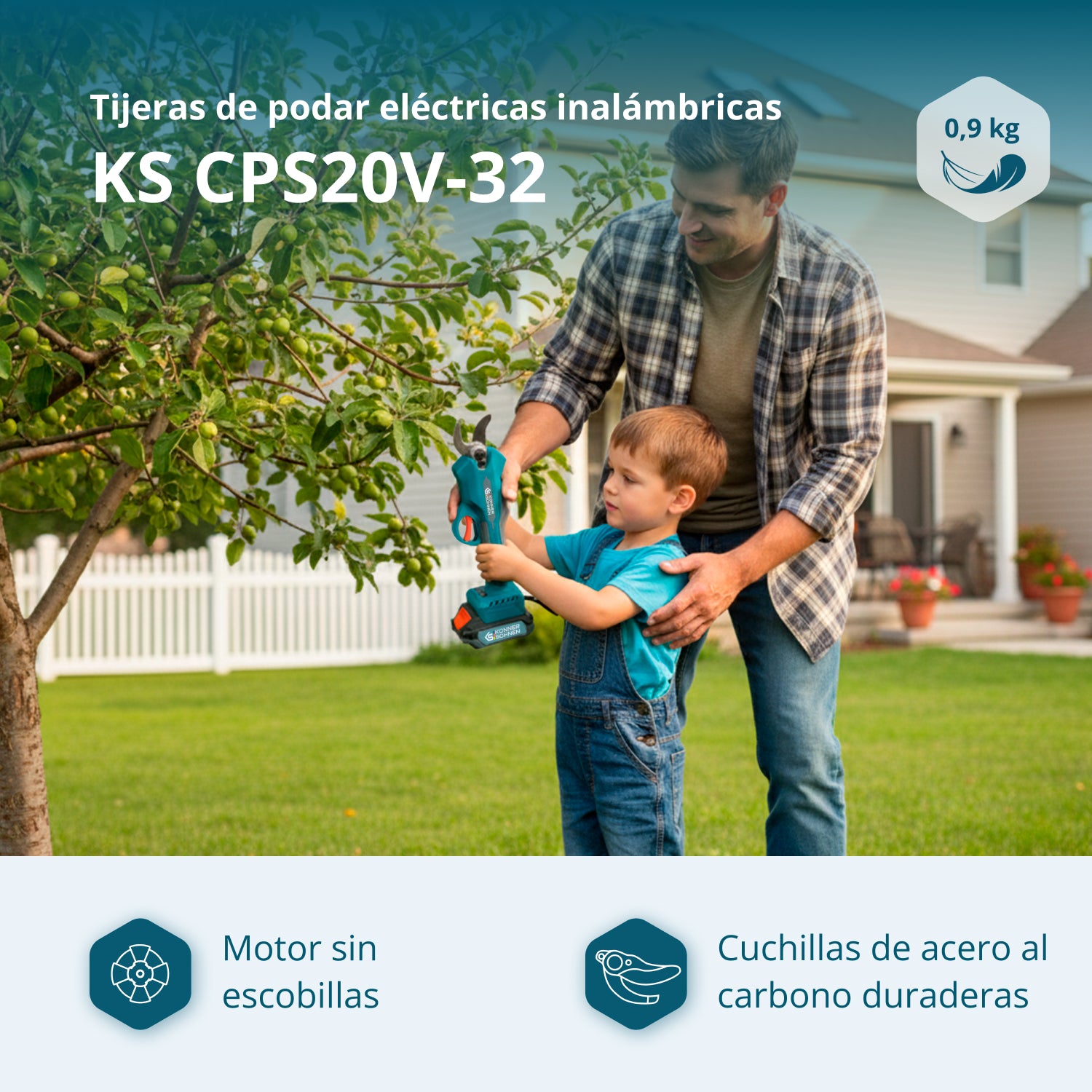 Tijera de podar a batería KS CPS20V-32