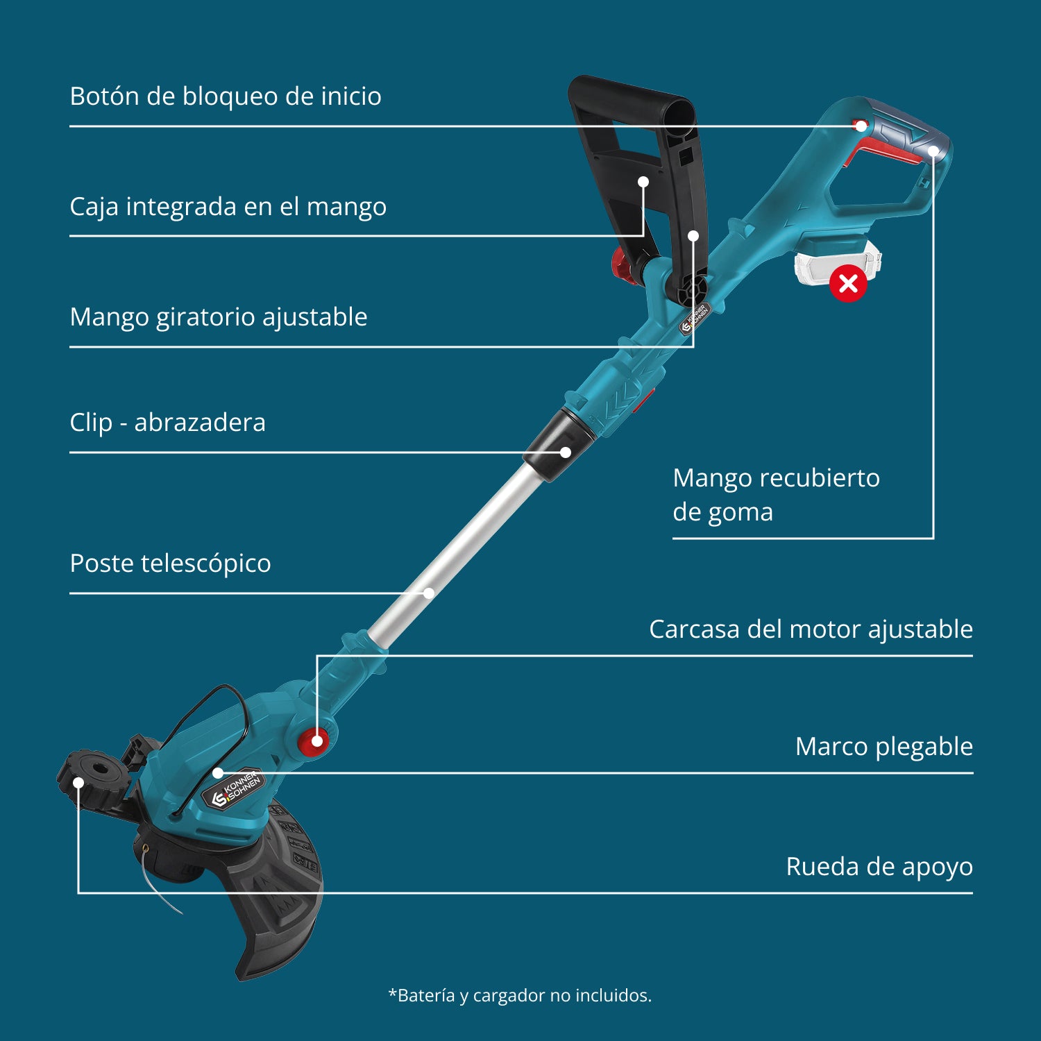 Cortabordes inalámbrico KS GT-20V