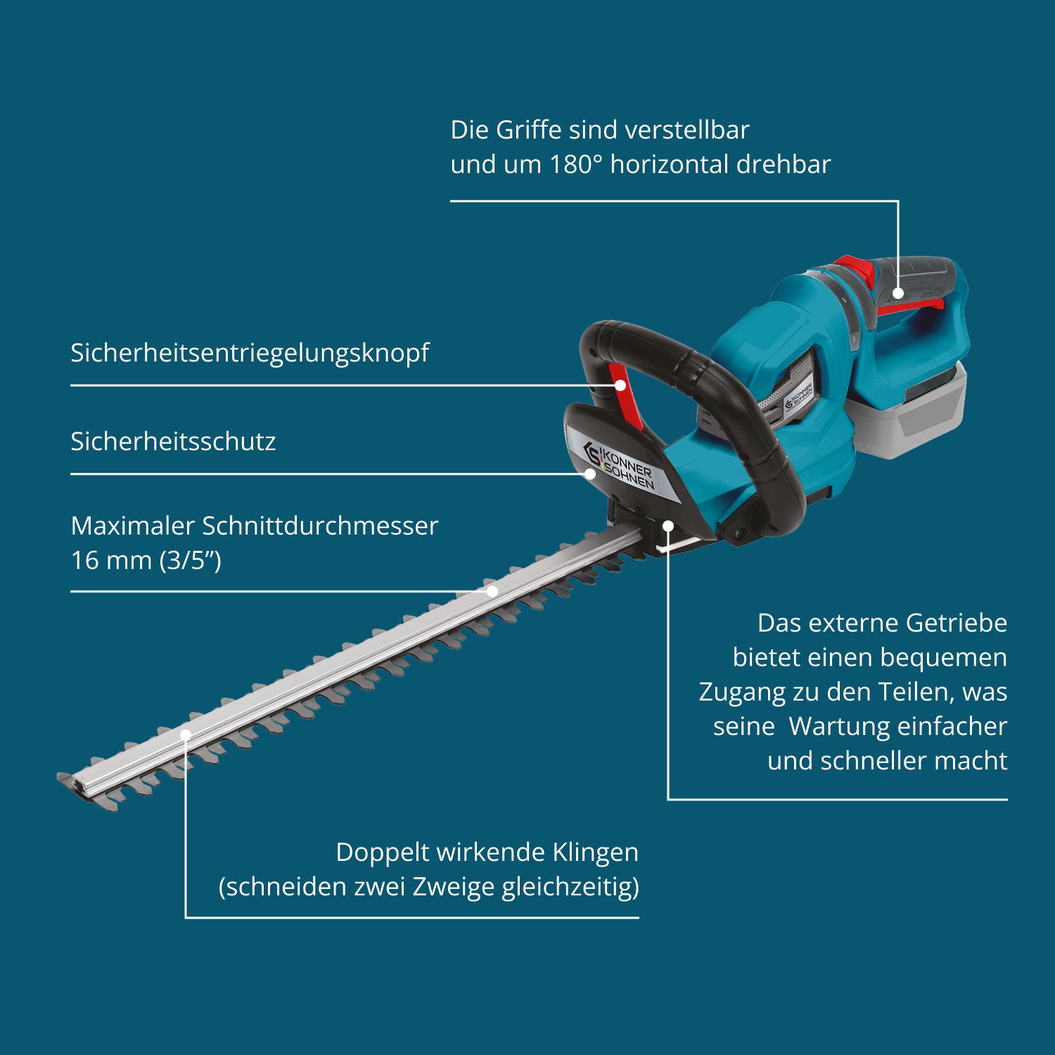 Akku-Heckenschere KS HT-20V