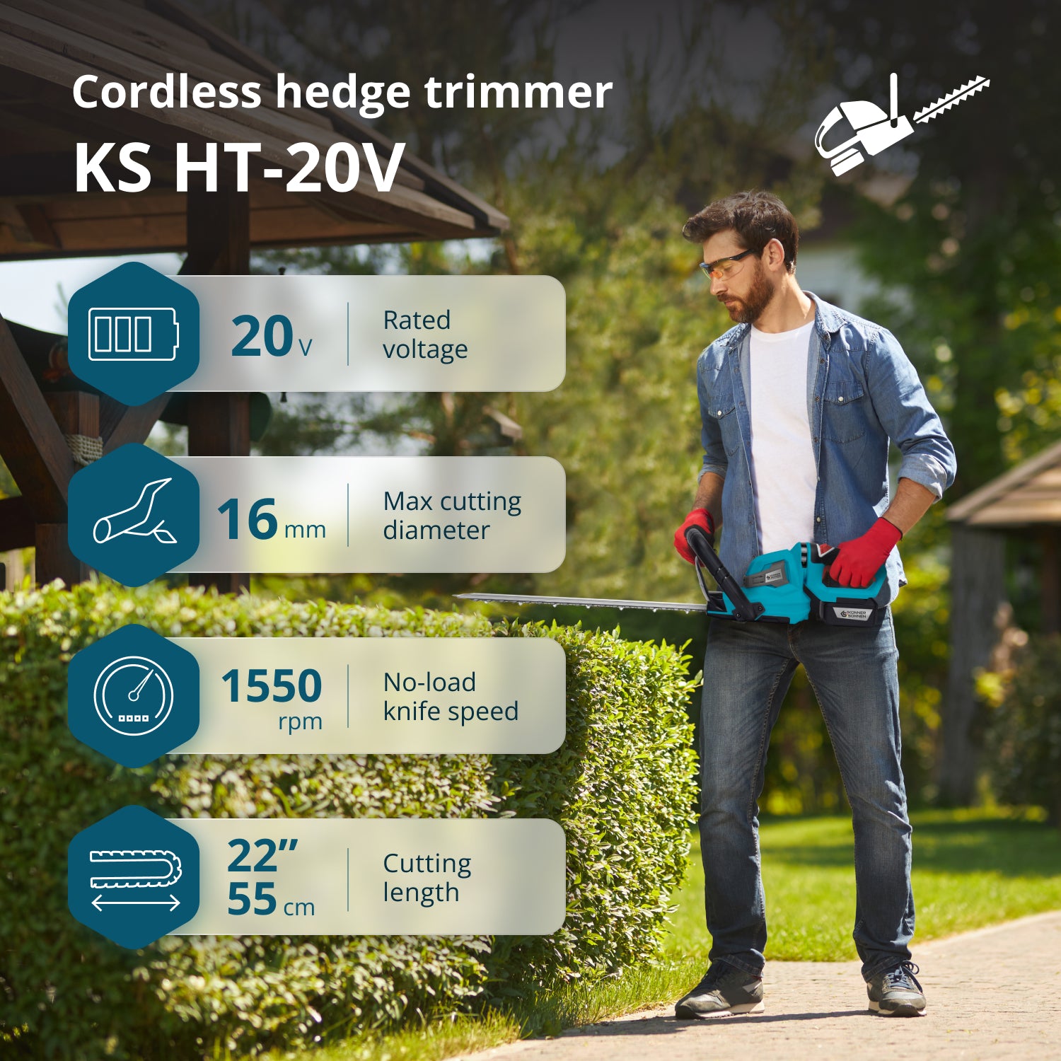 Trådlös häcksax KS HT-20V
