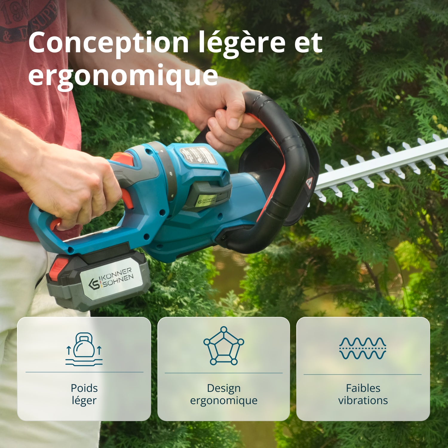 Taille-haie sur batterie KS HT-20V