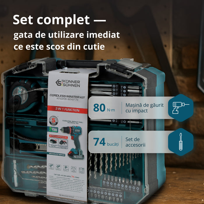 Baterie Maestru fără Fir KS ID20V-60 KIT 74 