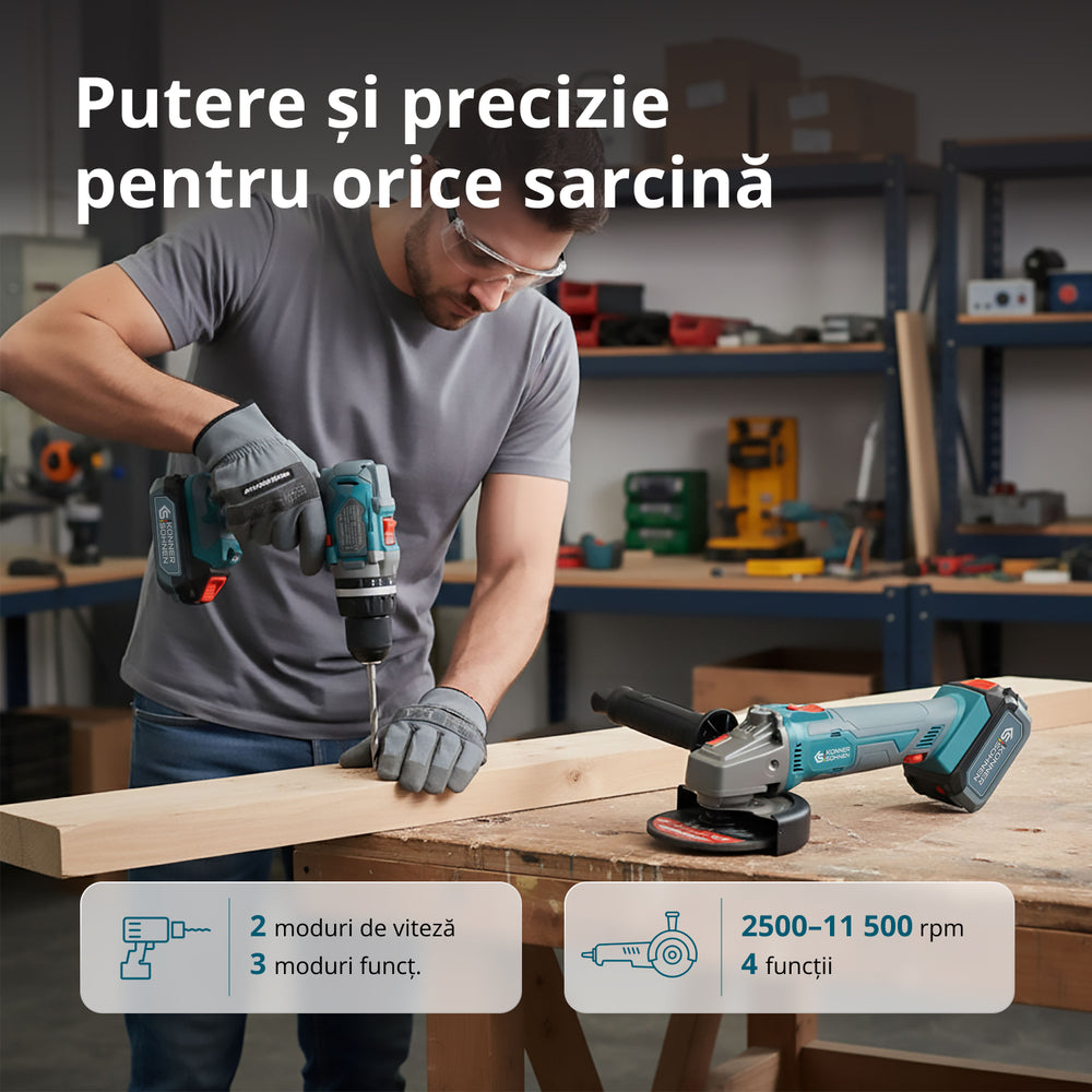 Setul Maestru Fără Fir KS IDAGB 20V SET 1 