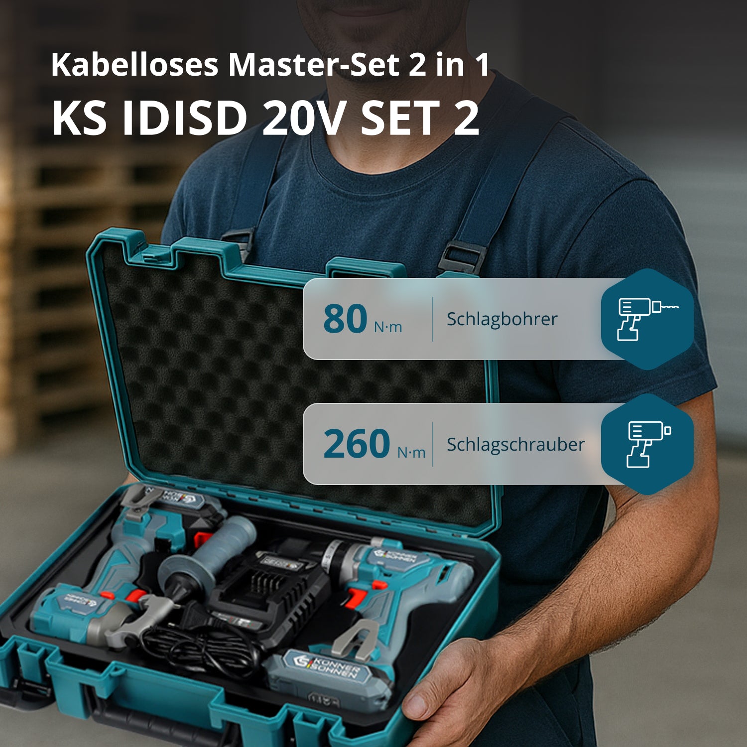 KS IDISD 20V SET 2 Kabelloses Master-Set 2in1