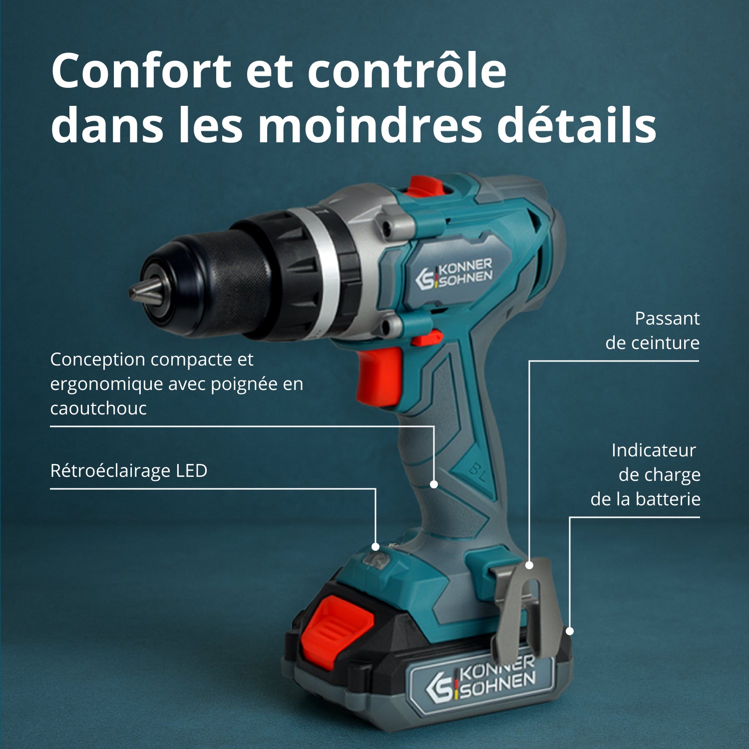 KS IDISD 20V SET 2 Kit d’outils sans fil  Master Set 2en1