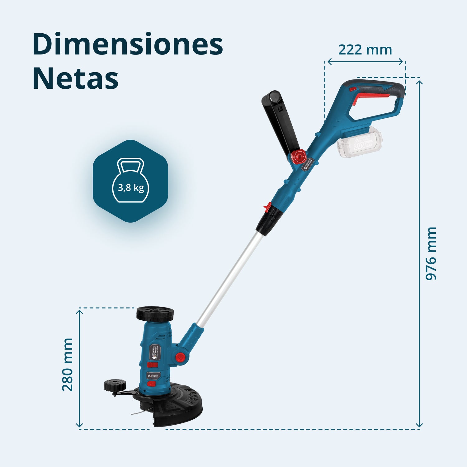 Cortabordes multifuncional inalámbrico KS MFT-20V