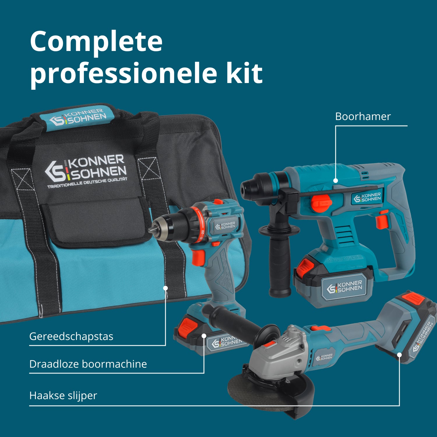 Snoerloze Master Set 3in1 KS RHAGD 20V SET 3