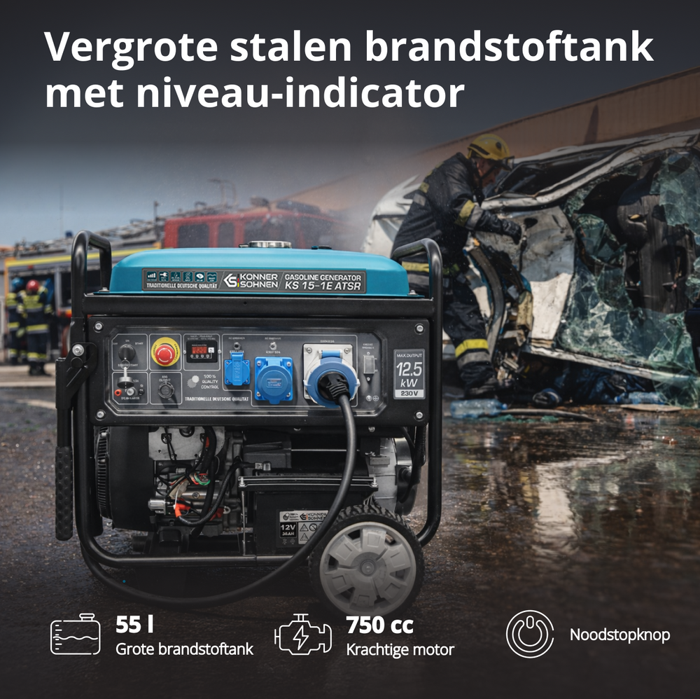 Benzinegenerator 'Könner & Söhnen' KS 15-1E ATSR