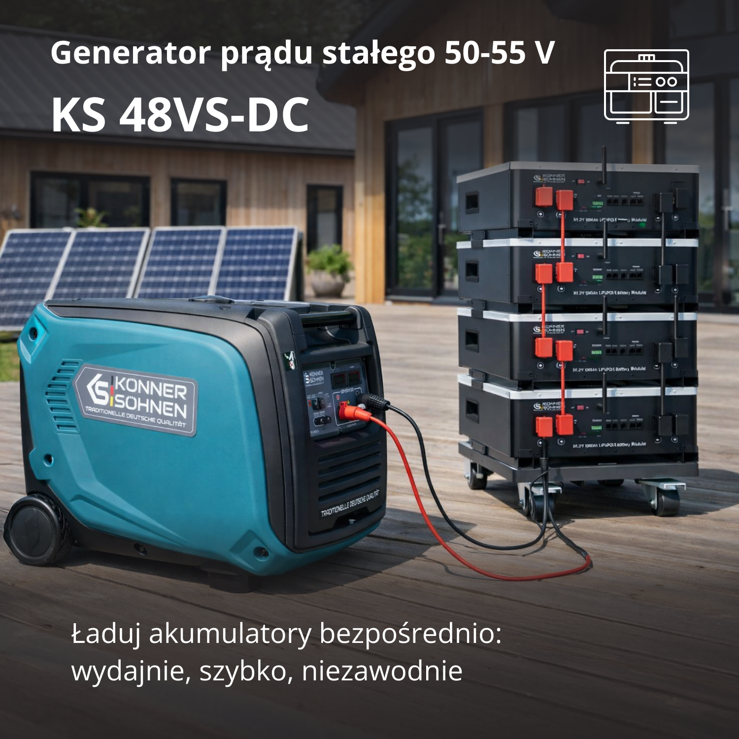 Generator prądu stałego KS 48VS-DC, wersja 50–55V