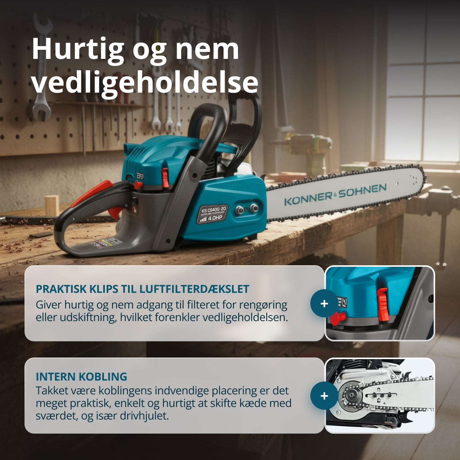 Benzínová motorová pila KS CS40G-20