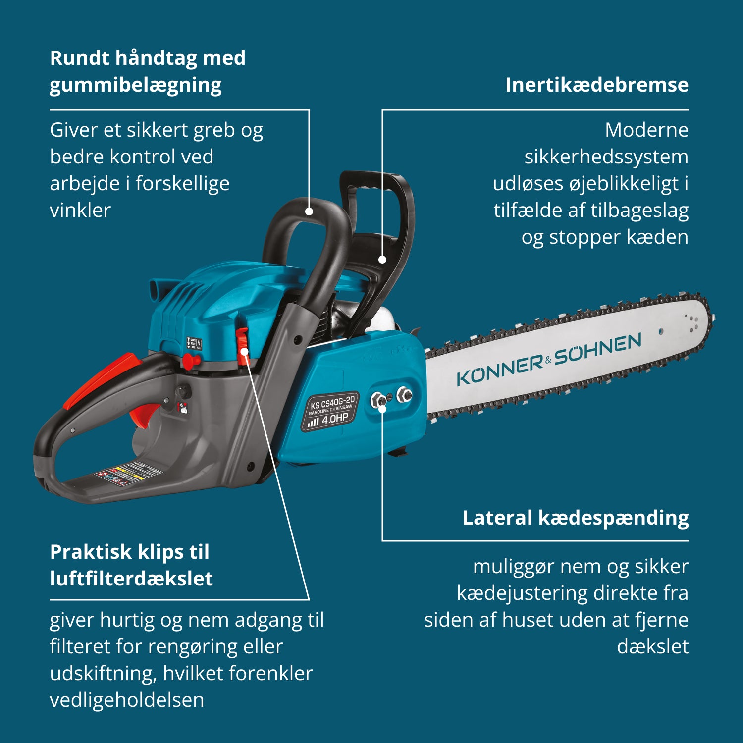 Benzínová motorová pila KS CS40G-20